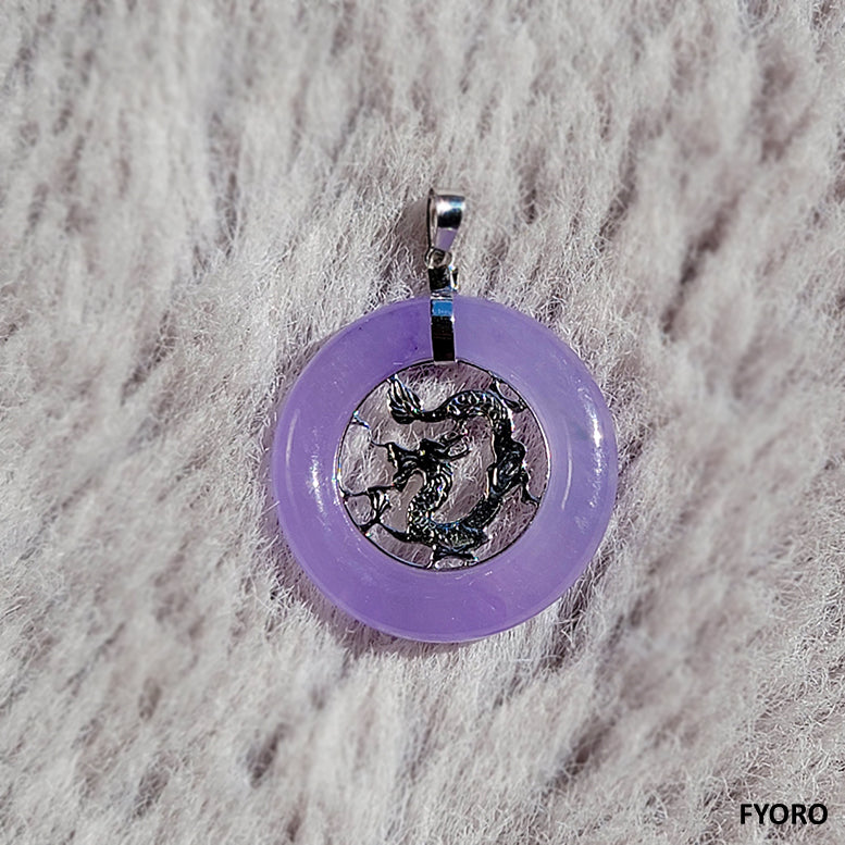 Lavender jade online dragon necklace