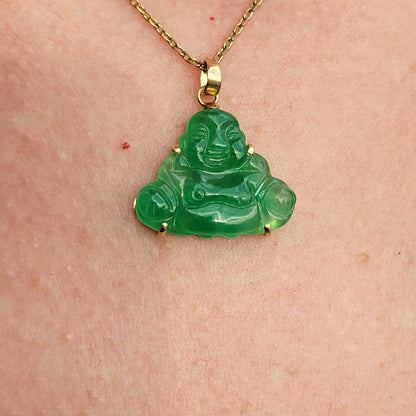 Guangdong Jade Buddha Pendant (with 18K Yellow Gold)