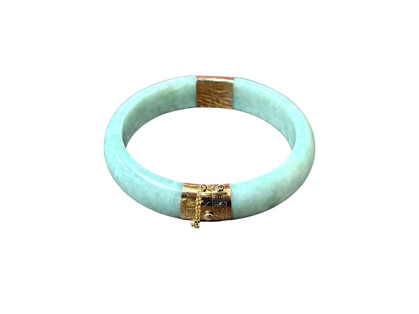 Viceroy's Circular Burmese Jade Bangle Bracelet (with 14K Gold)