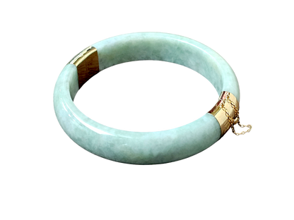 Viceroy's Circular Burmese Jade Bangle Bracelet (with 14K Gold)