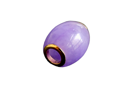 Unity Purple Jade Bead Pendant (with 14K Yellow Gold)