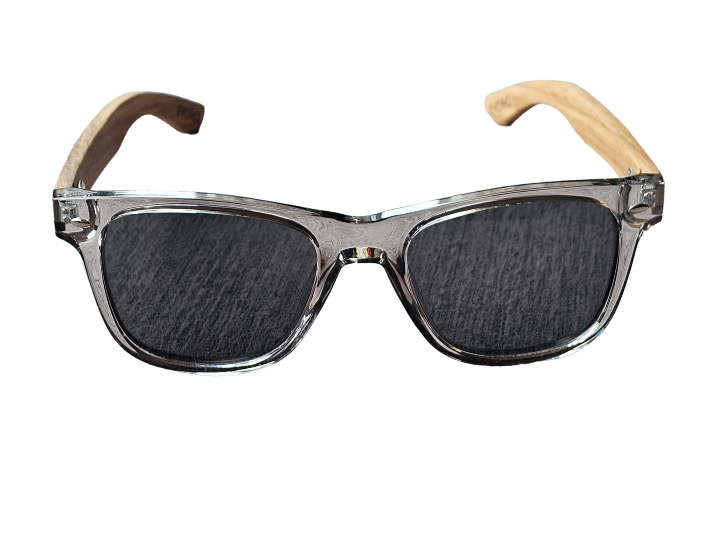 Tatsu FYORO Sunglasses (UV400 Polarized, Crystal Grey Frames and Zebrawood Temple)