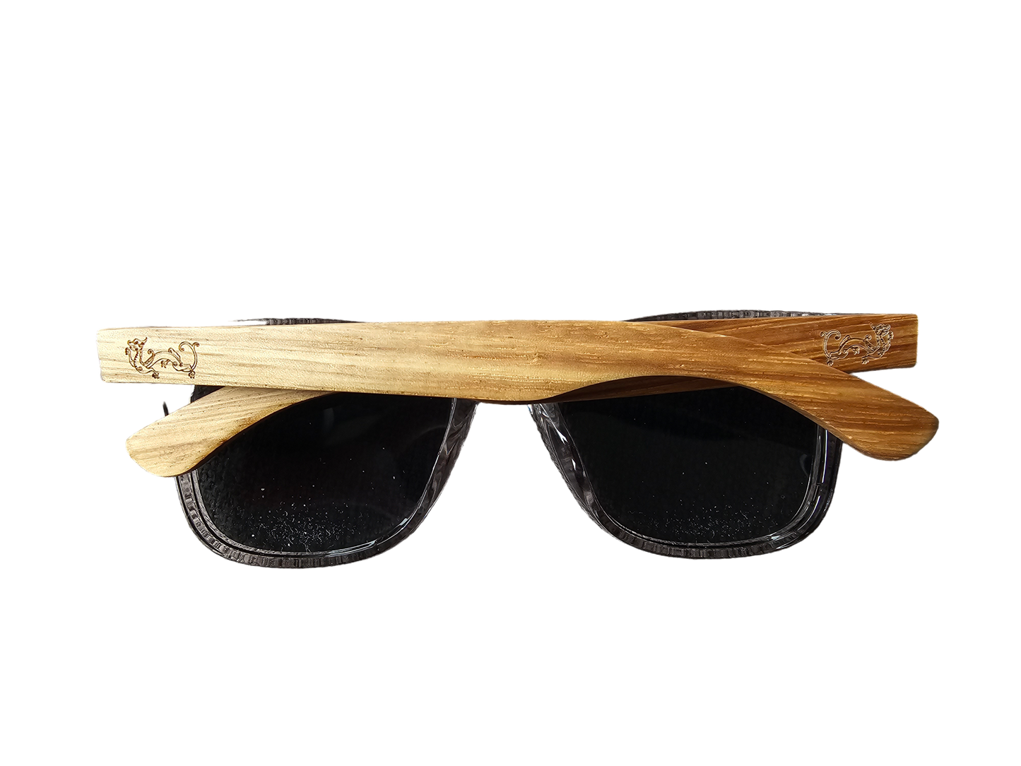 Tatsu FYORO Sunglasses (UV400 Polarized, Crystal Grey Frames and Zebrawood Temple)