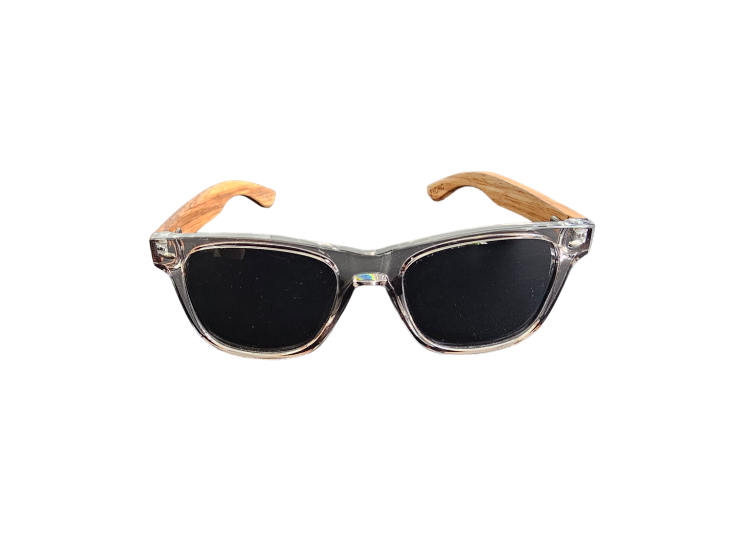 Tatsu FYORO Sunglasses (UV400 Polarized, Crystal Grey Frames and Zebrawood Temple)