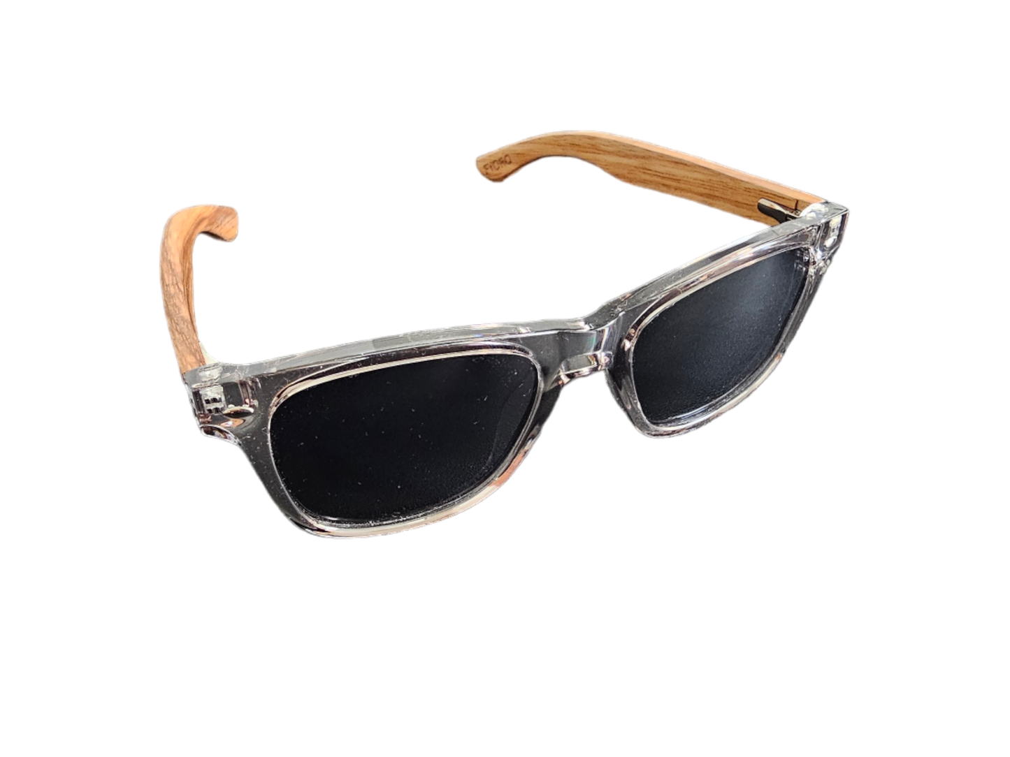 Tatsu FYORO Sunglasses (UV400 Polarized, Crystal Grey Frames and Zebrawood Temple)