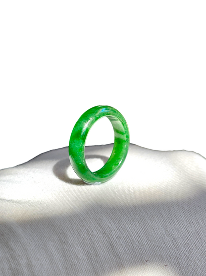 Master's Burmese A-Jadeite Infinity Band Ring 09002