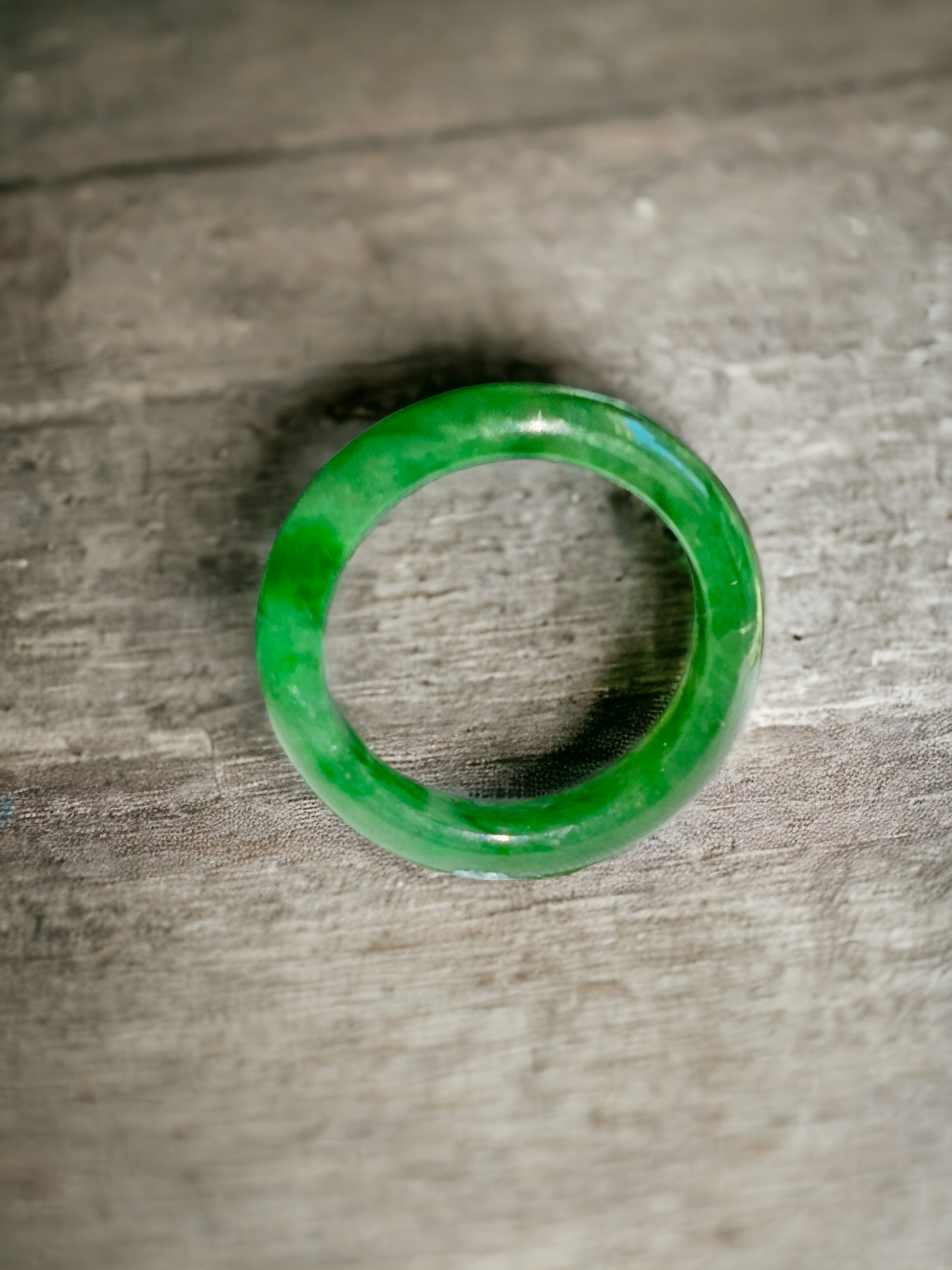 Master's Burmese A-Jadeite Infinity Band Ring 09002