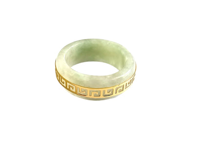 Li Spring Jade Ring (with 14K Gold)