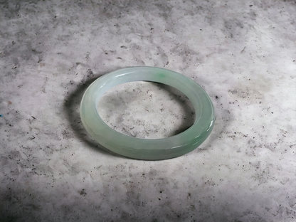 Opulent Offspring Burmese A-Jadeite Donut Pendant and Baby Bangle Set (with 18K Yellow Gold)