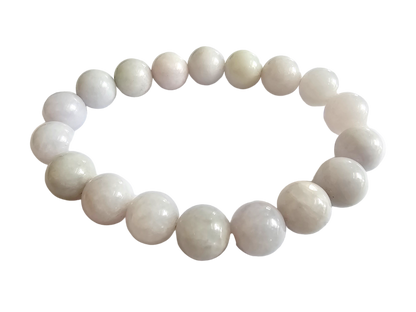 Imperial Lavender Burmese A-Jadeite Jade Beaded Bracelet (10mm Each x 18 beads) 06003