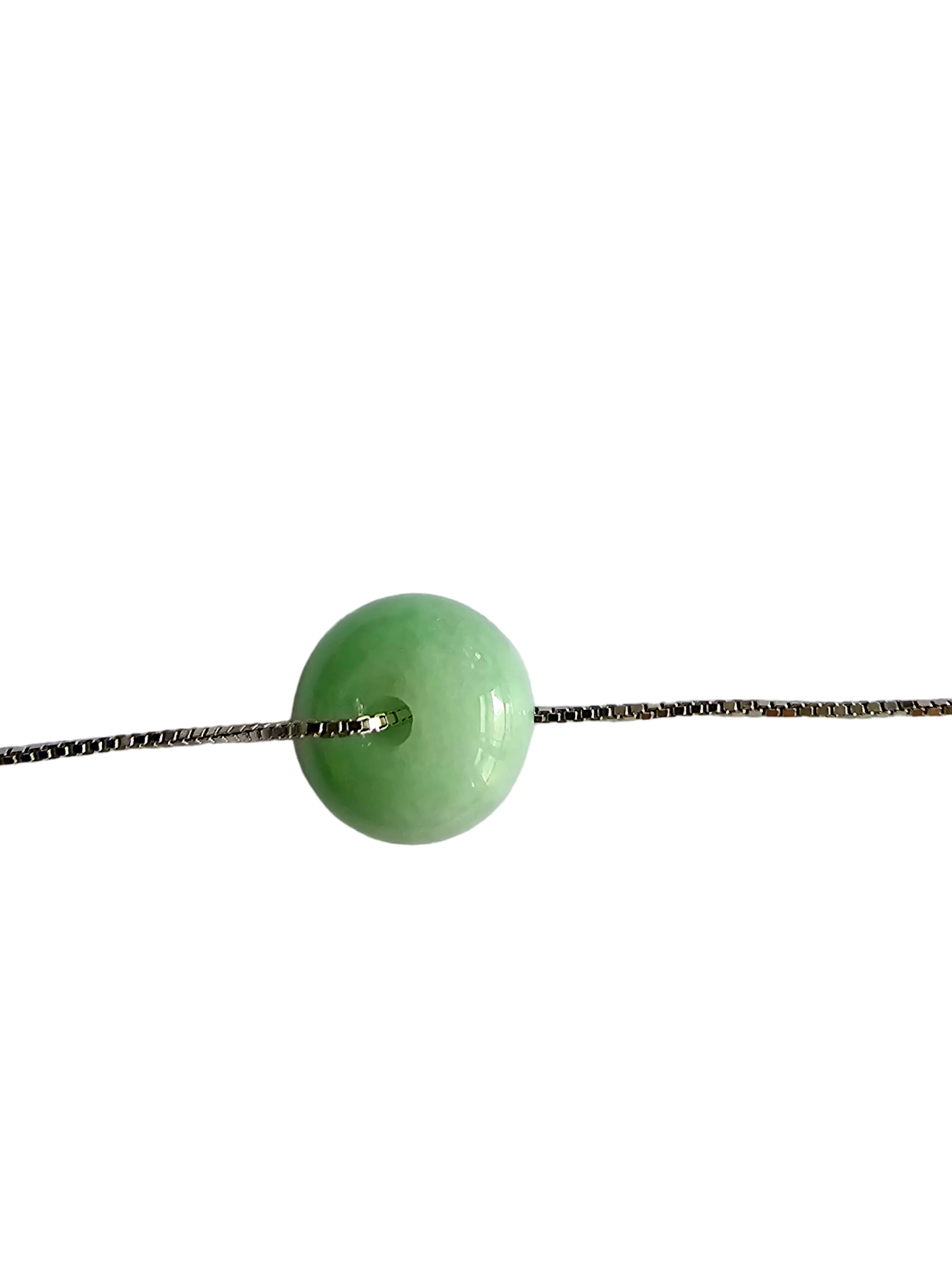 Stackable Burmese A-Jade Drum Beads Pendant