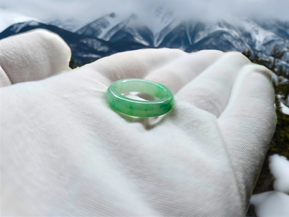 Master's Burmese A-Jadeite Infinity Band Ring 09004- Certified