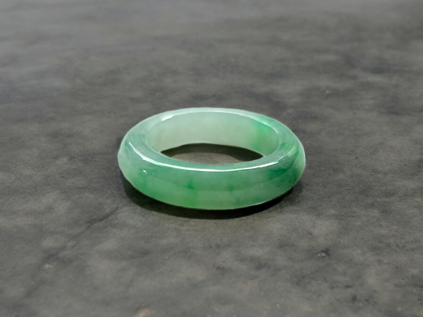 Master's Burmese A-Jadeite Infinity Band Ring 09004- Certified