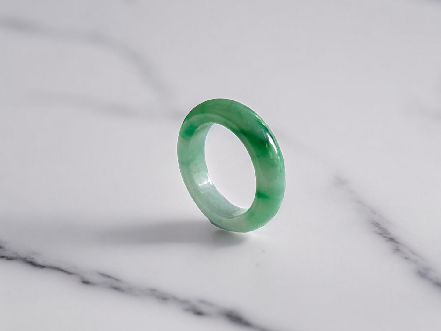 Master's Burmese A-Jadeite Infinity Band Ring 09004- Certified