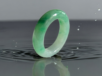 Master's Burmese A-Jadeite Infinity Band Ring 09004- Certified