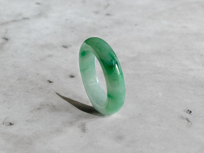 Master's Burmese A-Jadeite Infinity Band Ring 09004- Certified