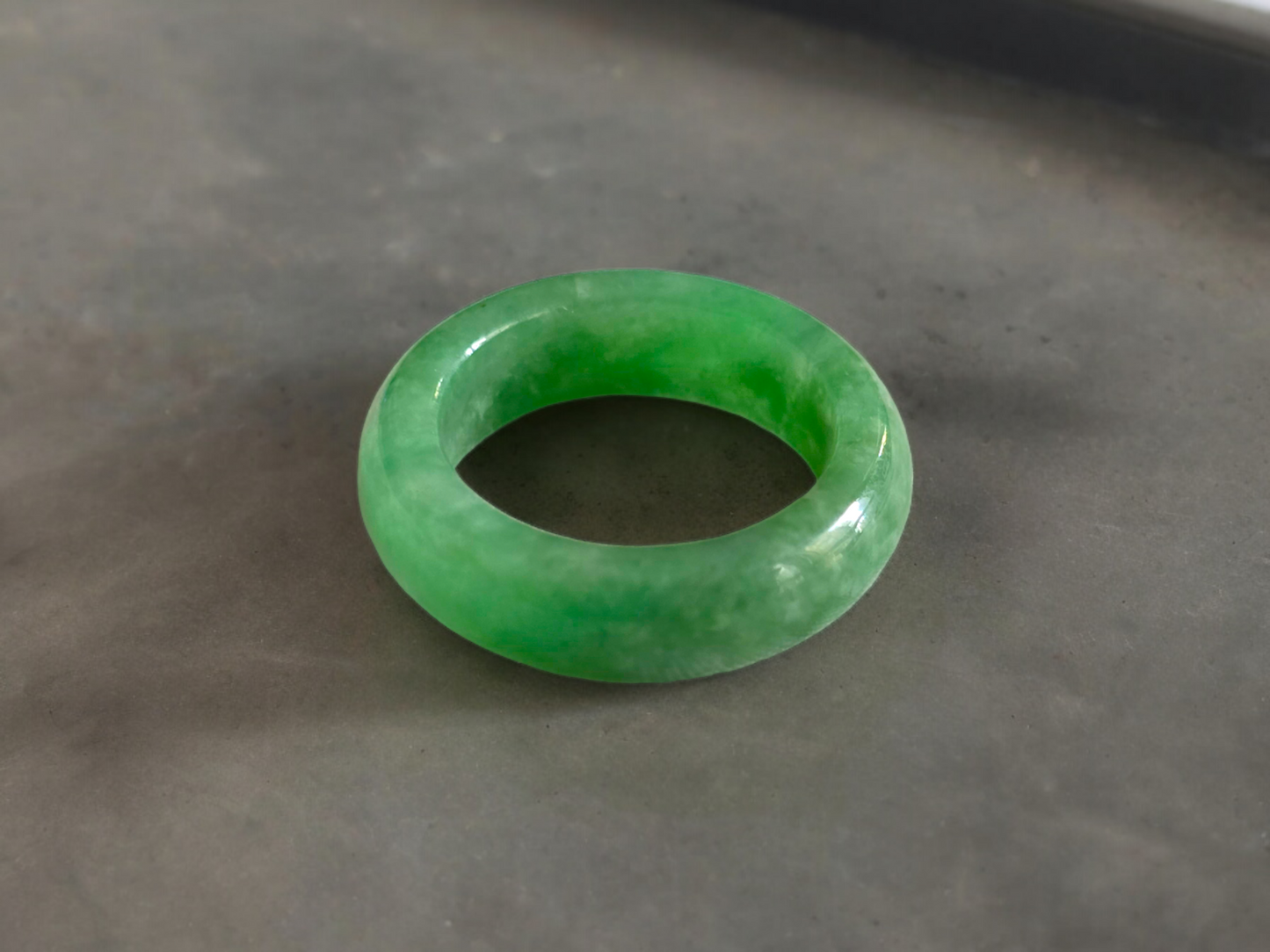 Master's Burmese A-Jadeite Infinity Band Ring 09005- Certified