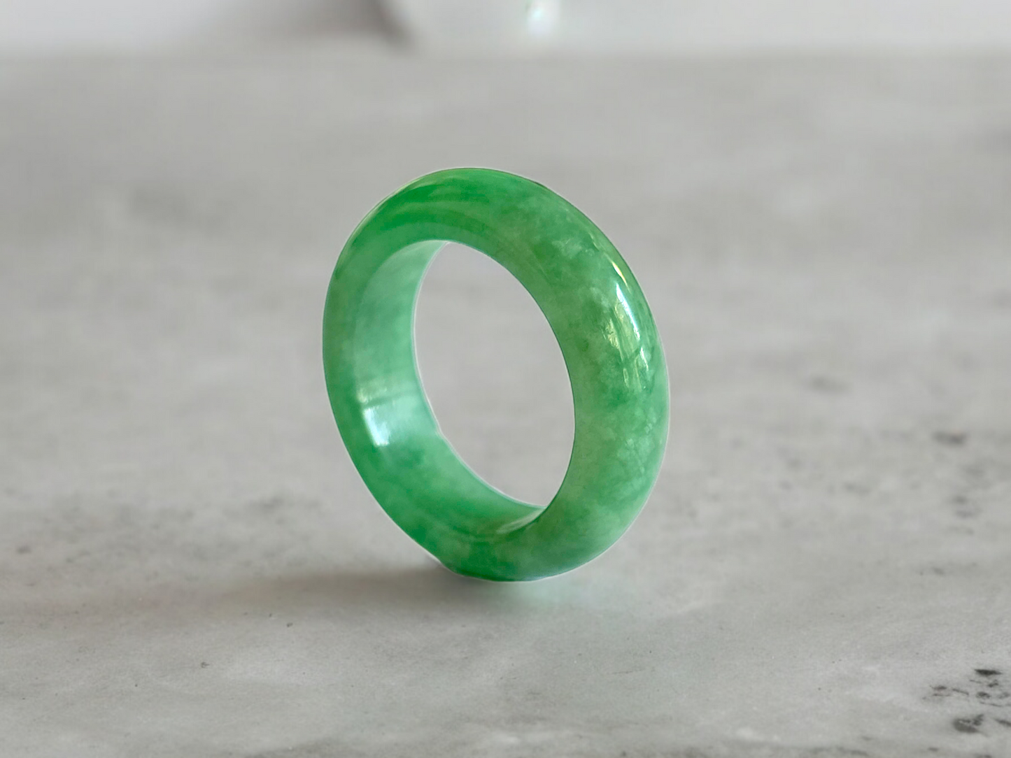 Master's Burmese A-Jadeite Infinity Band Ring 09005- Certified