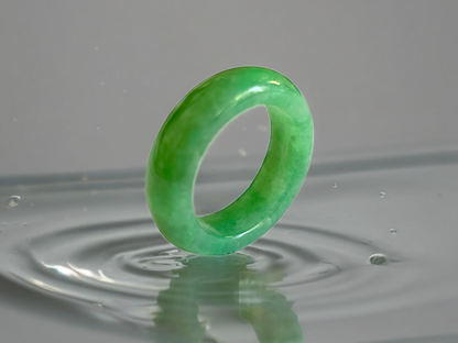 Master's Burmese A-Jadeite Infinity Band Ring 09005- Certified