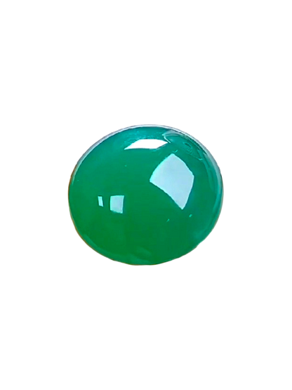 15.57 cts. Burmese A-Jadeite Deep Bluish-Green Round Cabochon Loose Stone Certified LS1