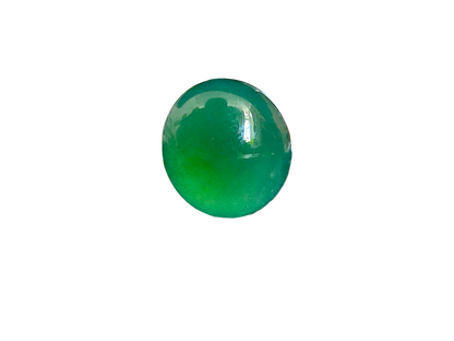 15.57 cts. Burmese A-Jadeite Deep Bluish-Green Round Cabochon Loose Stone Certified LS1