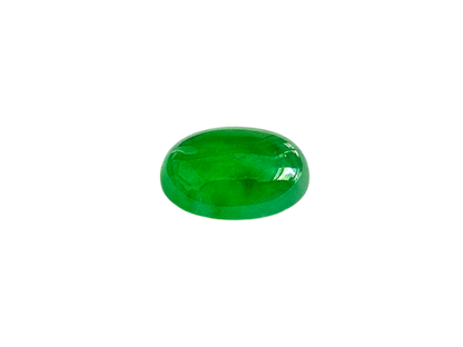 Certified 1.41cts. Vivid Imperial Green Burmese A-Jadeite Oval Cabochon Loose Stone LS2