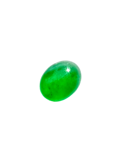 Certified 1.41cts. Vivid Imperial Green Burmese A-Jadeite Oval Cabochon Loose Stone LS2