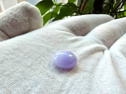 Certified 5.99 cts. Lavender Purple Burmese A-Jadeite Oval Cabochon Loose Stone LS4