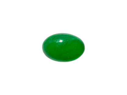 Certified MADE IN JAPAN 5.385cts. Vivid Imperial Green Burmese A-Jadeite Oval Cabochon Loose Stone LS5