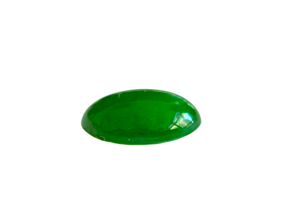 Certified MADE IN JAPAN 5.385cts. Vivid Imperial Green Burmese A-Jadeite Oval Cabochon Loose Stone LS5