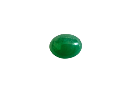 Certified MADE IN JAPAN 5.841cts. Intense Green Burmese A-Jadeite Oval Cabochon Loose Stone LS6