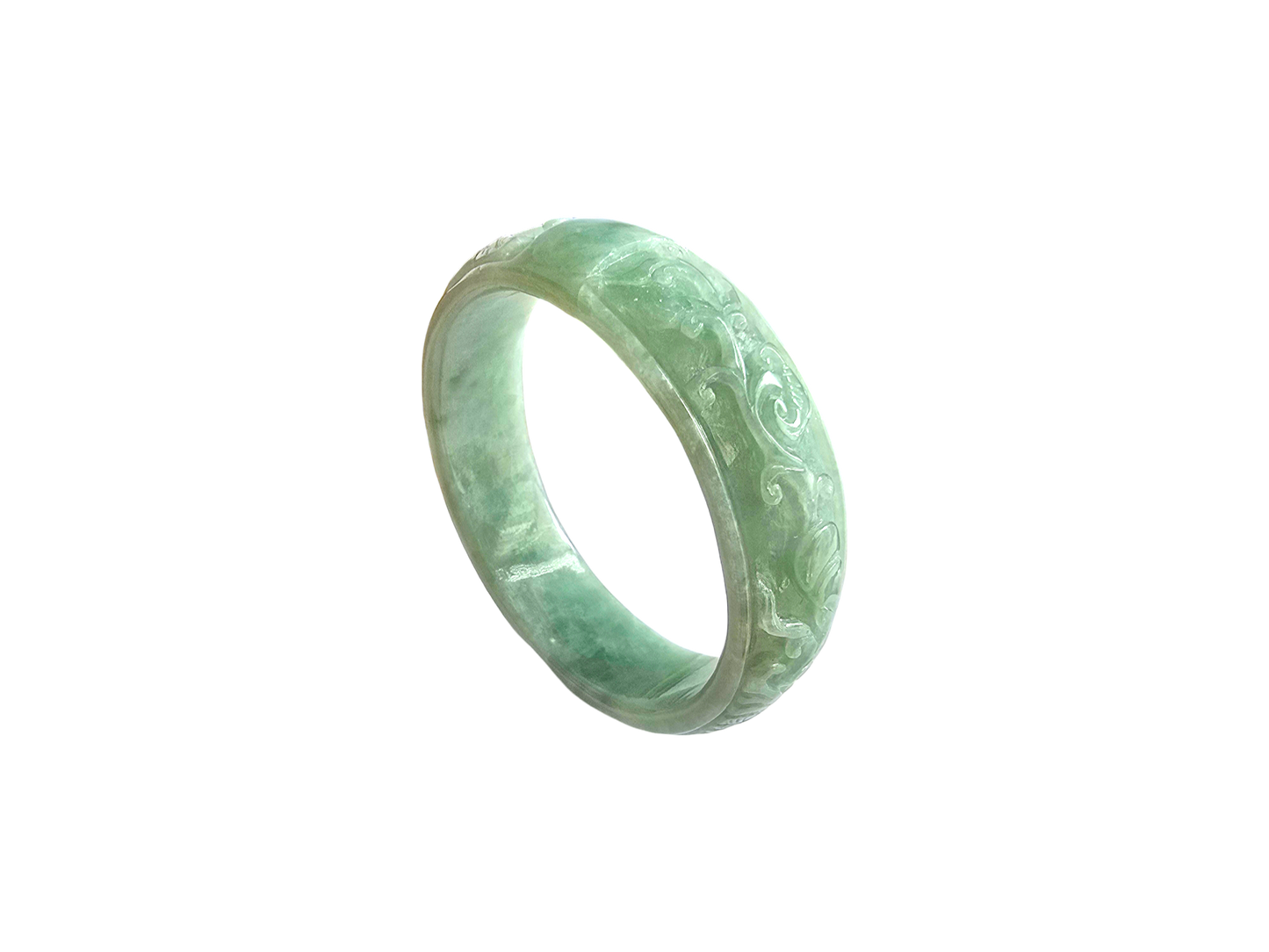 Gardens of The Ancient Orient Burmese A-Jade Bangle Bracelet 08811