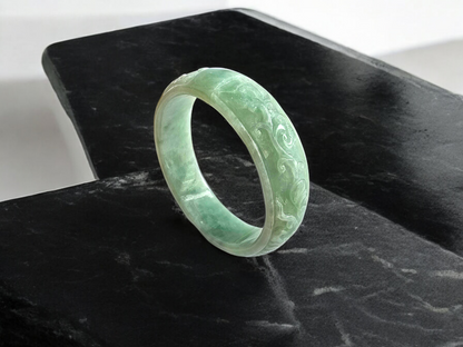 Gardens of The Ancient Orient Burmese A-Jade Bangle Bracelet 08811