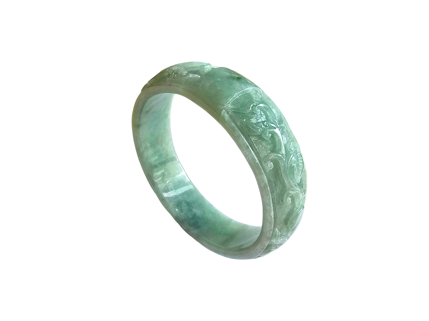 Gardens of The Ancient Orient Burmese A-Jade Bangle Bracelet 08811