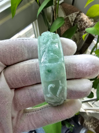 Gardens of The Ancient Orient Burmese A-Jade Bangle Bracelet 08811