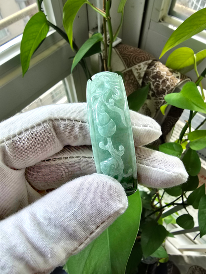 Gardens of The Ancient Orient Burmese A-Jade Bangle Bracelet 08811