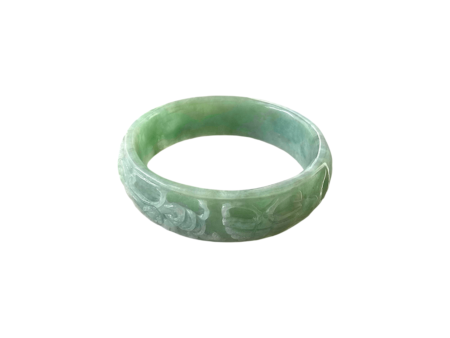 Gardens of The Ancient Orient Burmese A-Jade Bangle Bracelet 08811