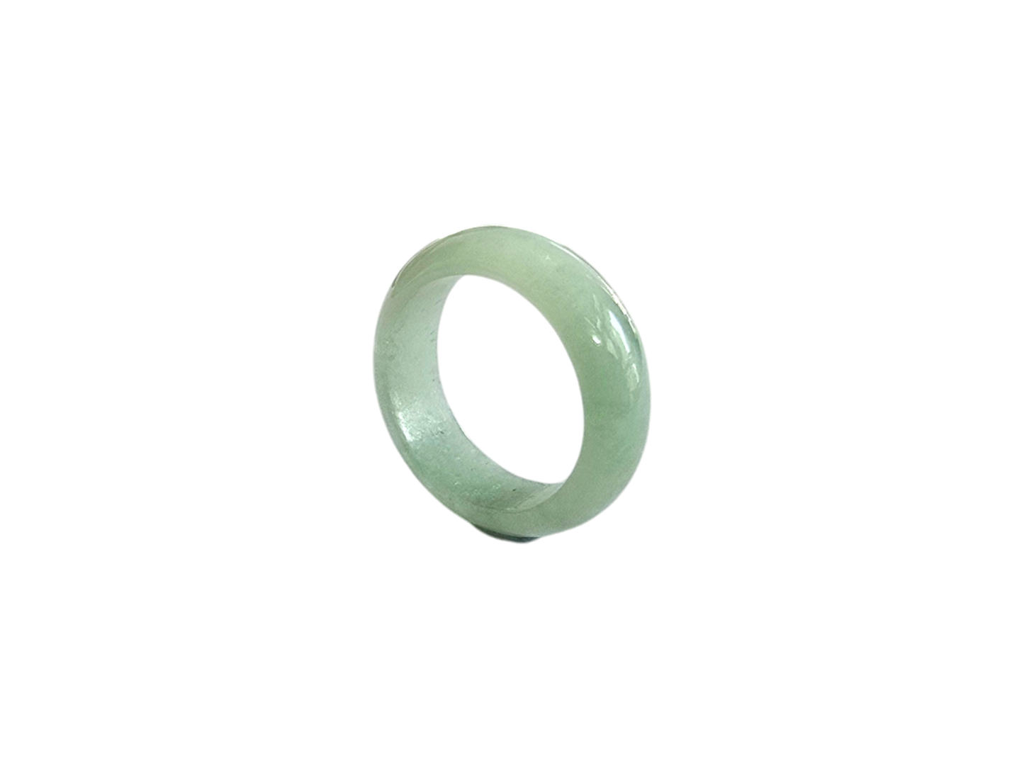 Bright Green Burmese A-Jade Statement Band Ring