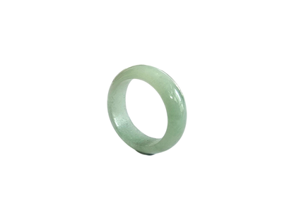 Bright Green Burmese A-Jade Statement Band Ring