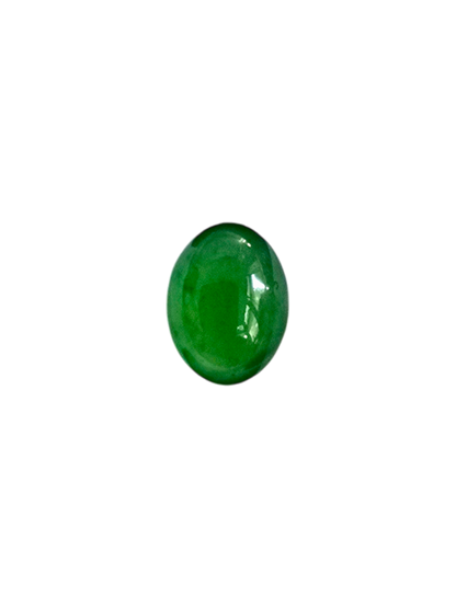 Certified MADE IN JAPAN 1.948 cts. Intense-Vivid Imperial Green Burmese A-Jadeite Oval Cabochon Loose Stone LS8