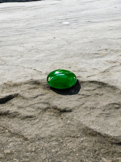 Certified MADE IN JAPAN 1.727 cts. Intense-Vivid Imperial Green Burmese A-Jadeite Oval Cabochon Loose Stone LS9