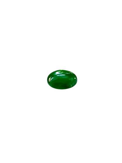 Certified MADE IN JAPAN 1.727 cts. Intense-Vivid Imperial Green Burmese A-Jadeite Oval Cabochon Loose Stone LS9