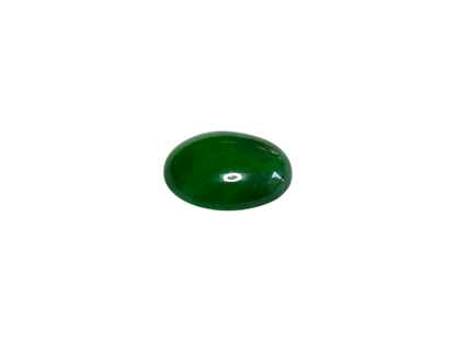 Certified MADE IN JAPAN 1.727 cts. Intense-Vivid Imperial Green Burmese A-Jadeite Oval Cabochon Loose Stone LS9