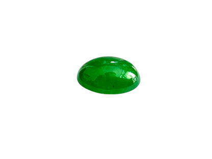 Certified MADE IN JAPAN 2.108 cts. Intense-Vivid Imperial Green Burmese A-Jadeite Oval Cabochon Loose Stone LS10