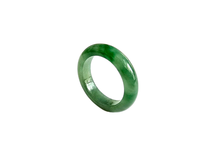 Masters Burmese Vibrant Green A-Jadeite Infinity Band Ring 09007 - Certified