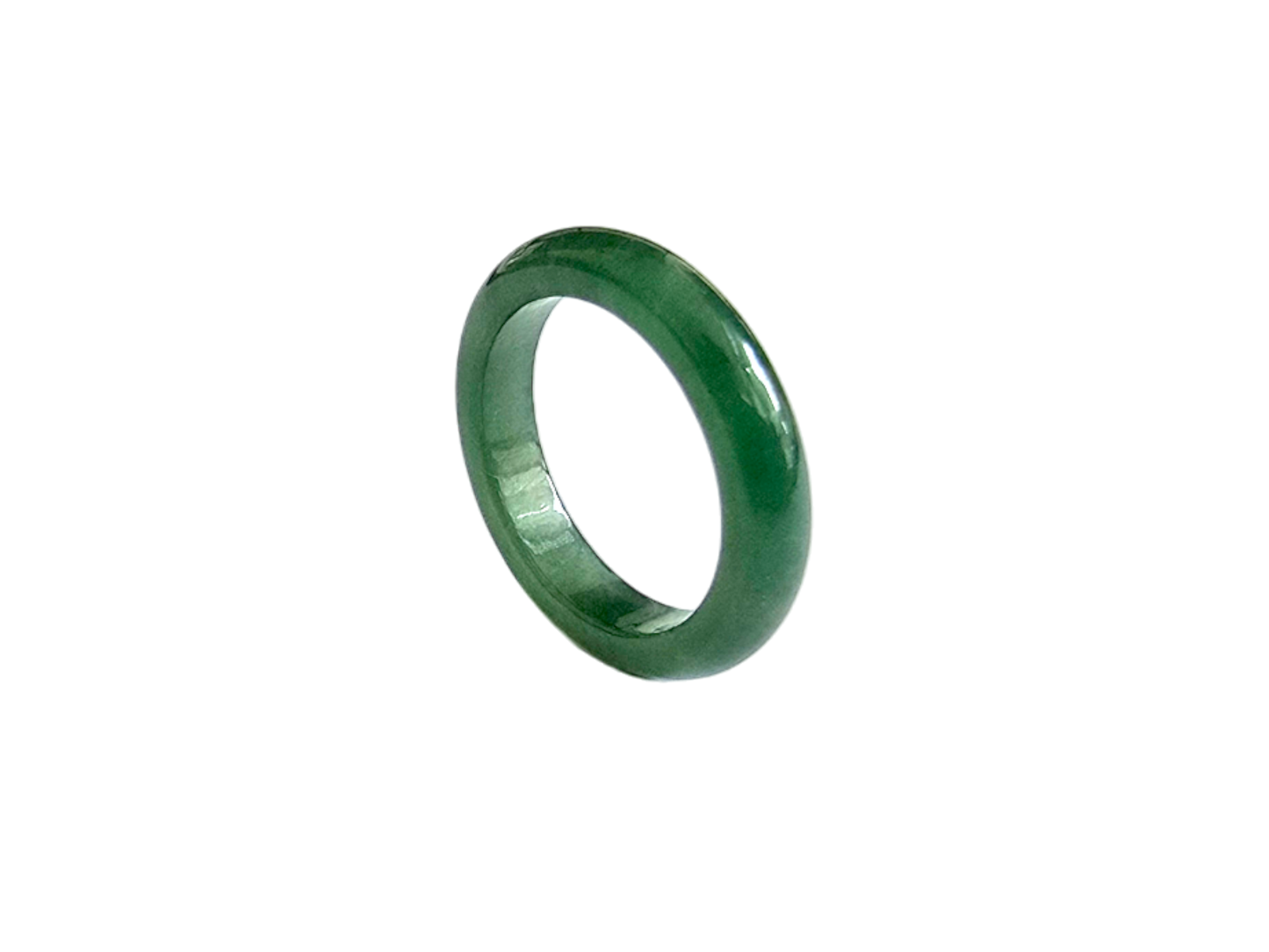 Masters Burmese Vibrant Green A-Jadeite Infinity Band Ring 09008 - Certified