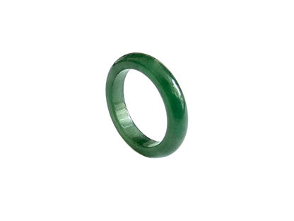 Masters Burmese Vibrant Green A-Jadeite Infinity Band Ring 09008 - Certified