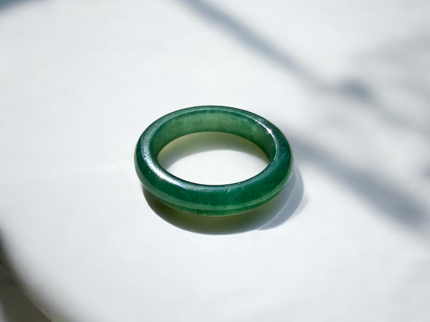 Masters Burmese Vibrant Green A-Jadeite Infinity Band Ring 09008 - Certified