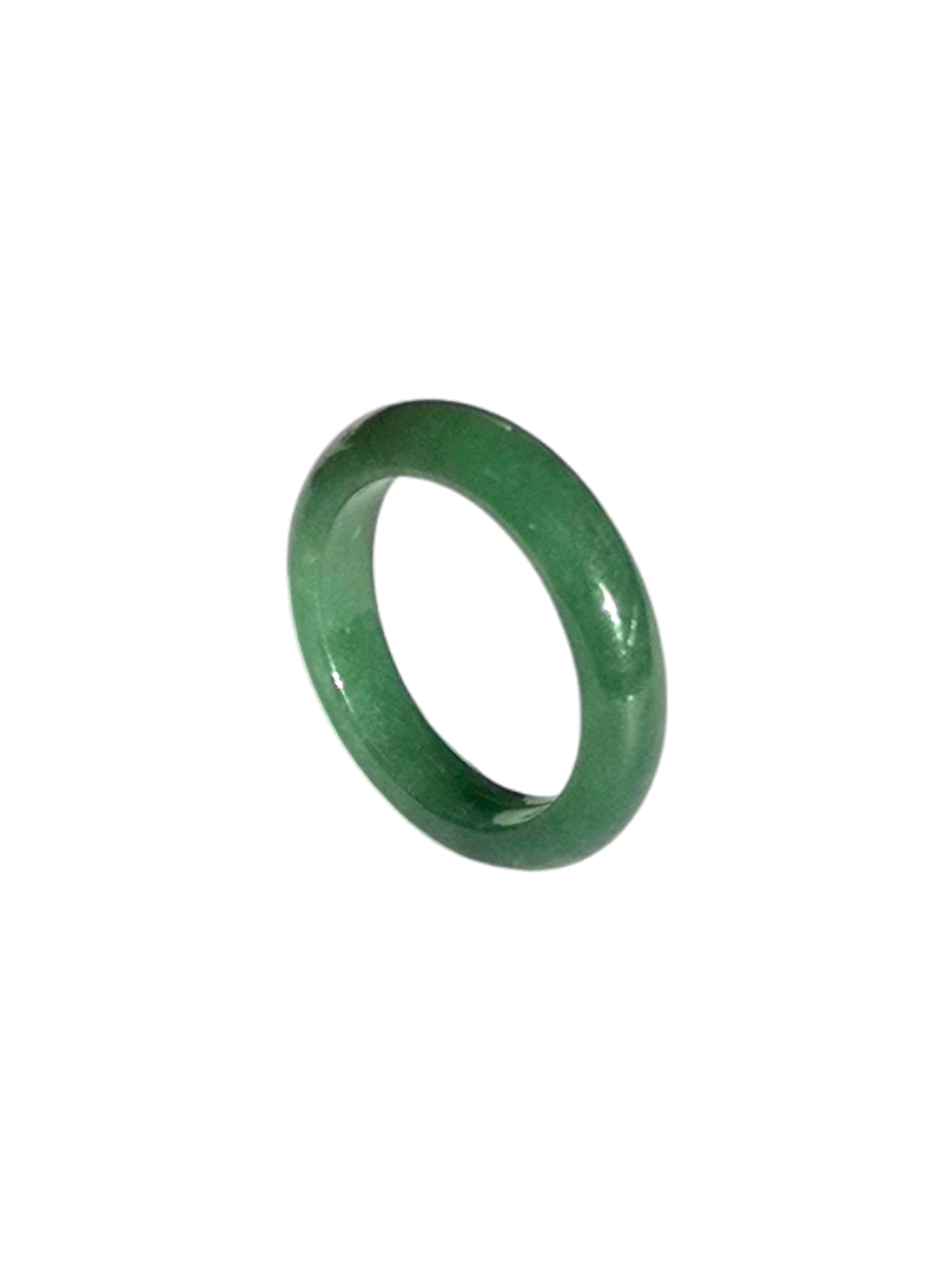 Masters Burmese Vibrant Green A-Jadeite Infinity Band Ring 09009 - Certified