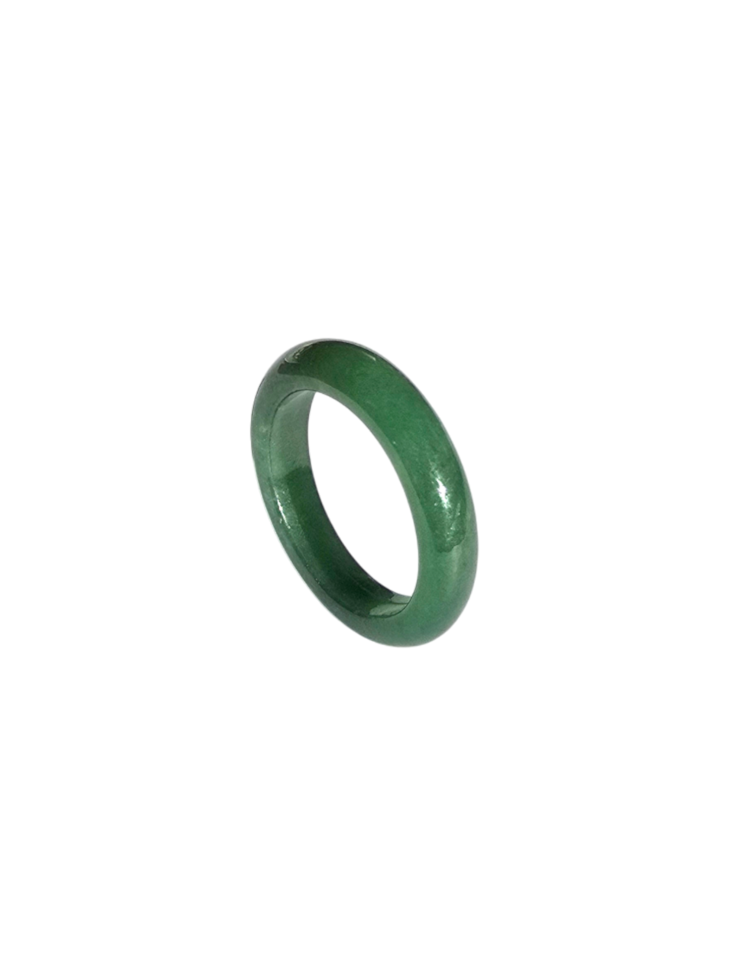 Masters Burmese Vibrant Green A-Jadeite Infinity Band Ring 09009 - Certified